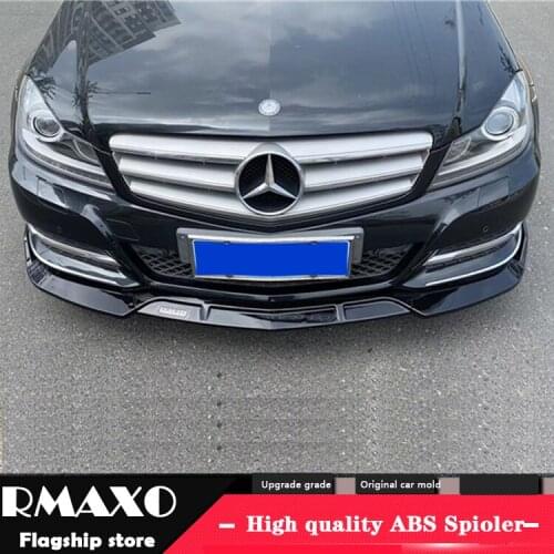 For Mercedes-Benz W204 front Bumper Diffuser Bumpers Protector For Benz C-Class C200 C180 Body kit bumper Before Rear lipspoiler