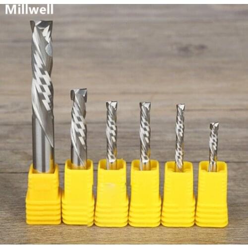 5pcs-free shipping,CNC solid carbide end mill,2 flutes spiral composite milling cutter,down and up cut woodworking router bit