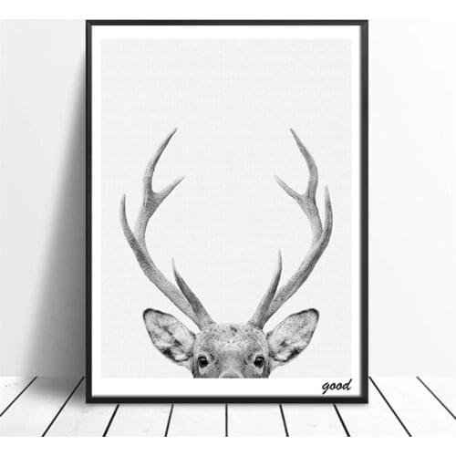 HOT SALE Classical Minimalist Nordic Deer Poster Canvas Wall Art Painting Animals Prints Aesthetic Picture Room Decoration