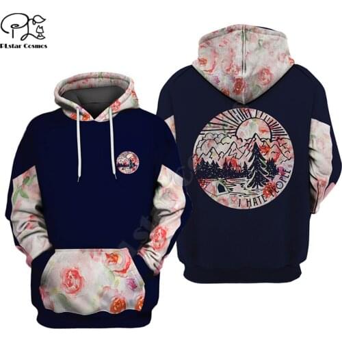 Floral Pattern Hoodie Sweatshirt Hoodie Sweatshirt Hoodies Harajuku Autumn Streetwear women men Casual Tracksuit