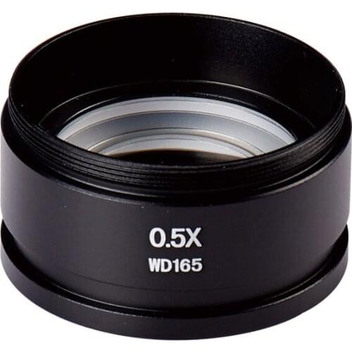 Best CE ,ISO , 0.5x barlow lens/ 0.5x objective WD165mm for SZM ZOOM Stereo Microscope aux lens , ballow lens