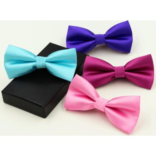 Hot Fashion Solid Striped Bow Tie For Men Butterfly Cravat Black Red Blue Bowtie Male Groom Marriage Wedding