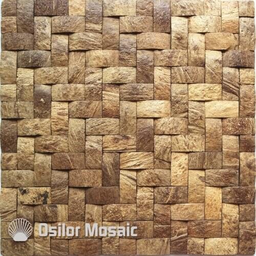 Southeast Asia style natural 100% coconut shell mosaic tile for home decoration