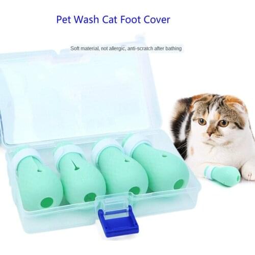 Soft Cat Wash Foot Cover Pet Footwear Gloves Feed Medicine Cut Nails Injection Cover Prevent Claw Scratches Grooming Accessories