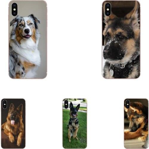 Tpu Soft Rubber Phone Case For iPhone SE2020 11 Plus Pro X XS Max XR 8 7 6S SE 4S 5 5C 5S My Shepherds Dog Smile Animal Nature