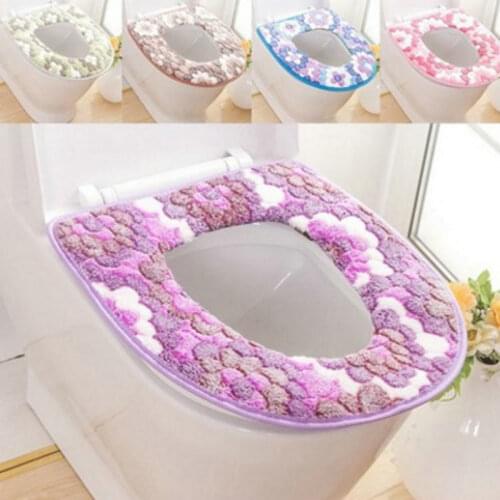 Soft Bathroom Toilet Seat Closestool Washable Warmer Mat Cover Pad Cushion Bathroom Toilet Toilet Seat Toilet Toilet Seat Cover