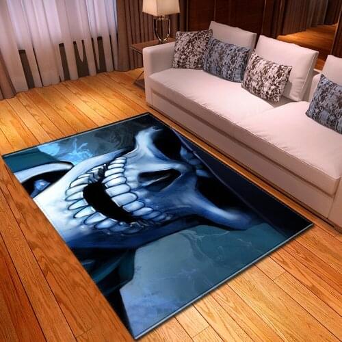 Halloween theme Horror Skull Hell Demon Floor Mat Door Mat Anti-slip Mat Carpet Bedroom Living Room Home Decoration
