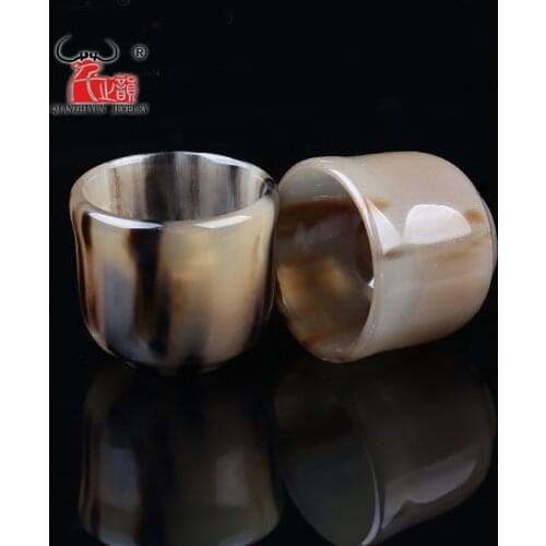 Natural yak horn small wine cup with a bowl of horn craft