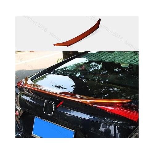 Orange Fit For Honda Civic 16-2017 Rear Truck Door Spoiler Wing Matte Cover Trim