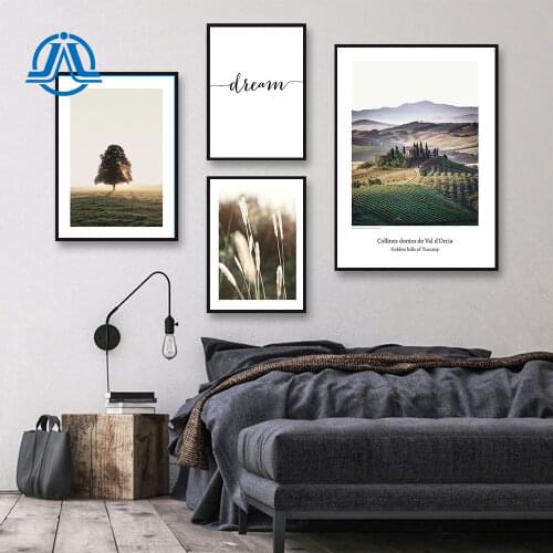Nature Landscape Poster Flowers And Plants Canvas Painting Dream Quote Wall Art Print Nordic Pictures For Living Room Decoration