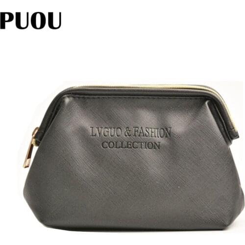PUOU Multifunction Travel Cosmetic Bag Women Makeup Bags with Zipper Female Storage Make Up Case Waterproof Toiletry Bag