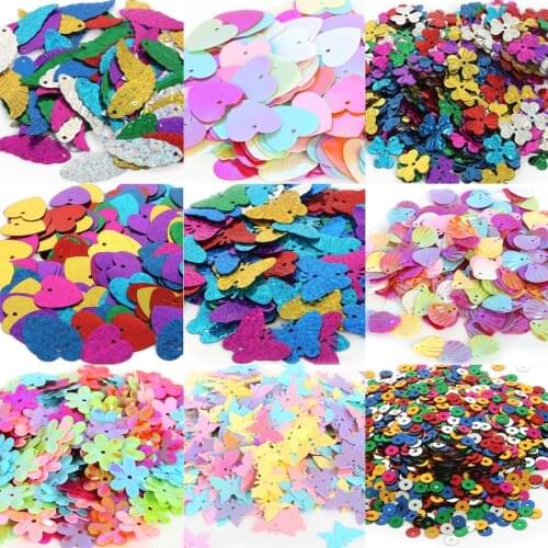 Mix Size Silver-Based Round Flat Sequins Paillettes Sewing On Trims for sequins dress Women Kids DIY Garment craft Decoration