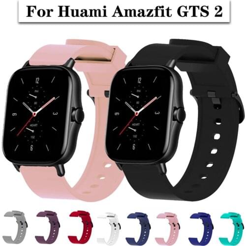 For Xiaomi Huami Amazfit GTS 2 Strap Amazfit Bip U 1S Lite POP GTR 42mm Wristband 20mm Watch Band Bracelet Silicone Watchbands
