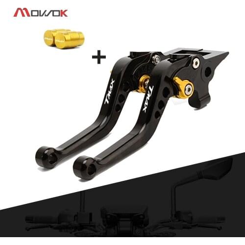 For YAMAHA TMAX 530 tmax530 SX DX 2012-2019 TMAX 500 Motorcycle Short Brake Clutch Levers & Tire Valve caps Cover