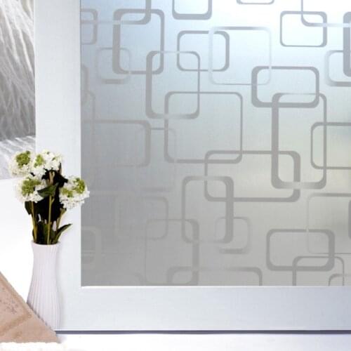 Self-Adhesive Window Sticker Silver Geometry Explosion-Proof Decorative Private Glass Film For Bathroom Bedroom Kitchen Balcony