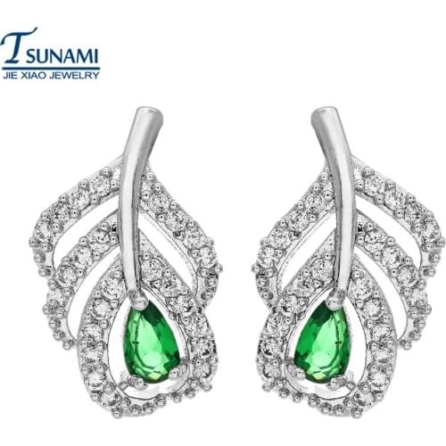 Zircon earrings with four colors of famous brands Party fashion jewelry gifts for girls ER-122