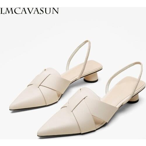 LMCAVASUN Women High Heels Sandals Women Thin Heel Pointed Pumps Ladies Sexy Party Wedding Lace Up Shoes