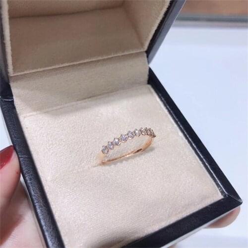 Simple Eternity AAAAA cz Ring 925 sterling silver Bijou Engagement Wedding band Rings for Women Bridal Charm Party Jewelry Gift