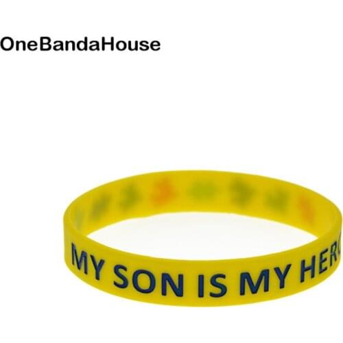 1PC My Son is My Hero Silicone Rubber Bracelet with Autism Puzzle