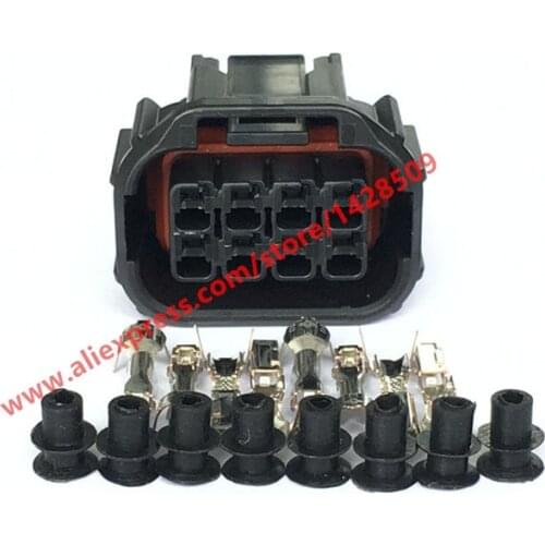 10 Sets 8 Pin Female Waterproof Connector LED Headlight Speaker Plug 6189-7423 For Honda Civic Odyssey XRV VEZEL
