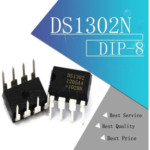 10PCS DS1302N DIP8 DS1302 Real time clock Trickle-Charge Timekeeping Chip New original