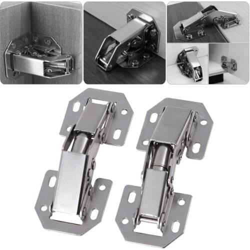 10pcs/SET 3 Inch Bridge Shaped Spring Frog Hinge Cabinet Closet Door Hinges No Drilling Hole Furniture Hardware Kitchen Cabinet