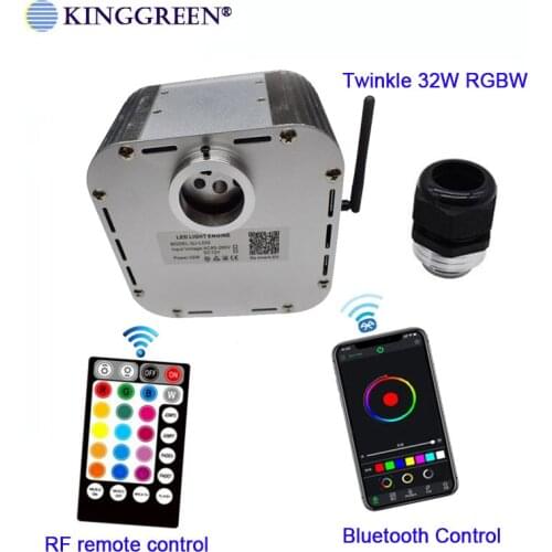 1X RGBW Bluetooth APP LED illuminator Twinkle 32W RGBW Fiber Optic LED Light Engine for Ceiling Star Decorate free shipping