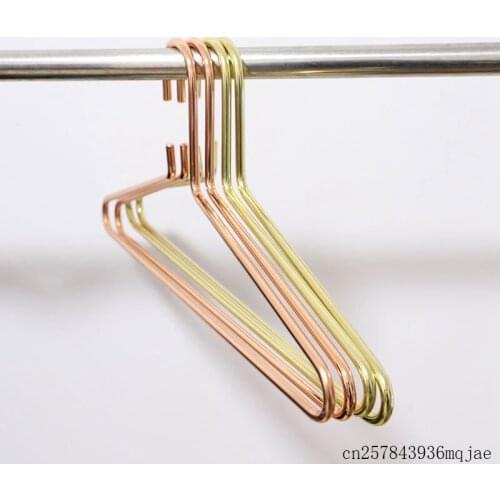 20pcs Nordic Style Hangers Shirts Hangers Clothing Drying Hanger Rack Golden Coats Hanger