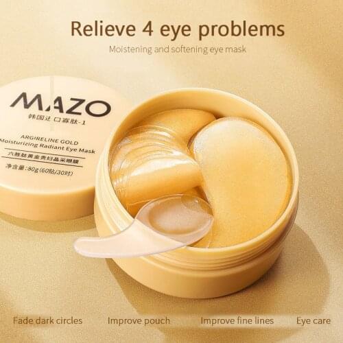 60pcs Gold Moisturizing Crystal Collagen Eye Mask Patch Anti-Wrinkle Anti Aging Remove Dark Circles Eye Care TSLM1
