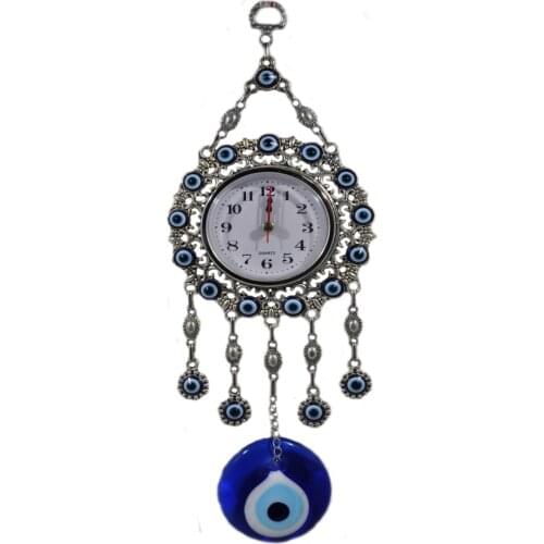 Ornamental Evil Eye Beaded Wall Clock
