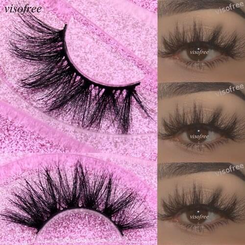 Visofree Lashes Thick Long 5D Mink Eyelashes Reusable Mink Lashes Natural Dramatic Volume Eyelashes Extension 3D False Eyelashes