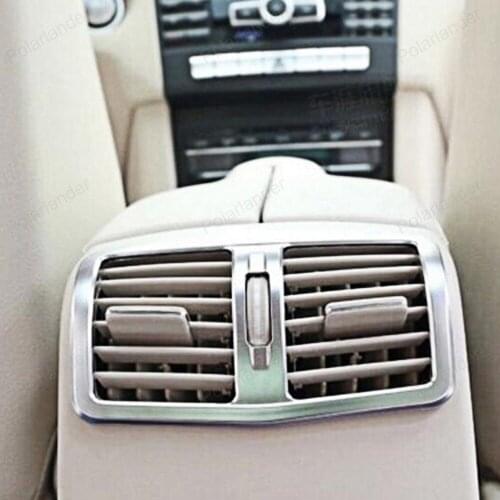 For Benz W212 E Class 2013+ ABS Chrome Interior Armrest Rear Air Conditioning Vent Outlet Cover Trim decorative frame