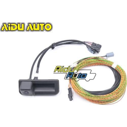 For NEW Audi Q5 80A 8W8 827 566 E Rear View Camera Trunk handle with Guidance Line Wiring harness 8W8827566E