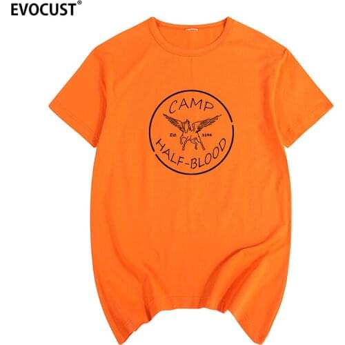 Camp half blood Percy Jackson Long Island Sound Streetwear Summer Funny carton T-shirt Cotton Men T shirt New TEE TSHIRT Womens