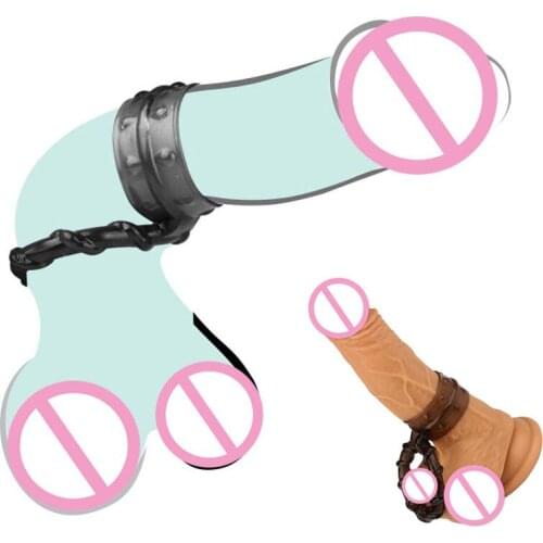 Adult Games Scrotum Bind Delay Ejaculation Black Cock Ring Sex Toys For Men Erection Sex Shop Adult Products Elastic Penis Ring