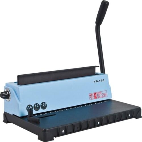 Calendar Picture Photo Album Manual Document 34 Square Hole Iron Ring Double Coil Binding Punching Machine TD-130