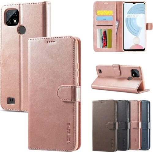 Leather Case for OPPO Realme C21 C20 C15 C12 C25 Narzo 20 30A F19 Pro+ A94 Reno 5z 5g A74 A93 A54 A72 A73 A53 A92 A52 Flip Cover
