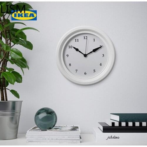 Modern Design Nordic Round Wall Clock Quartz Silent White Mute Simple Retro Digital Clock Wall Horloge Murale Design Moderne