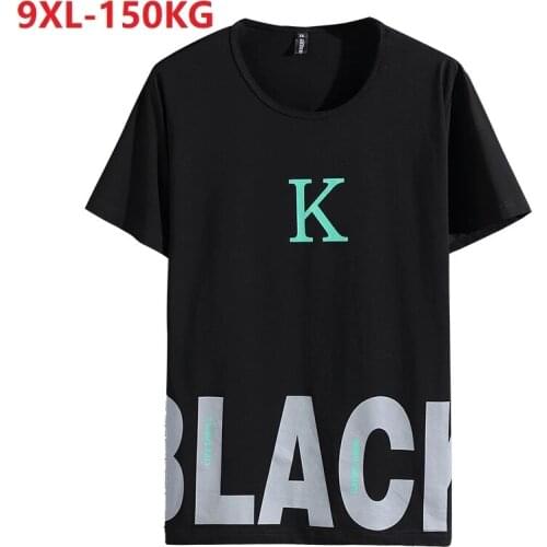 Summer men tshirt short sleeve cotton letter casual tees plus size 9XL 8XL oversize high street tops tshirt 68 66 70