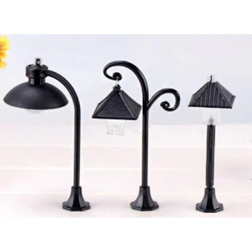 Mini Road Light Model For Dollhouse Garden Furniture Miniature Decor Toy Garden Lamps Street Lamps Model Building Lights