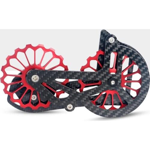 Carbon Fiber Rear Derailleur Guide Wheel Road Bike Big Drumstick Carbon Fiber Ceramic Bearing Rear Derailleur Guide Wheel R8000