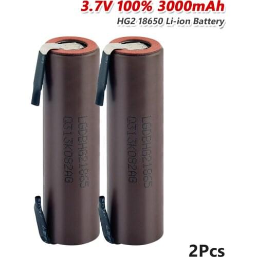 New HG2 18650 3000mAh battery 18650HG2 3.7V discharge 20A dedicated For hg2 batteries For LED Flashlight Torch + DIY Nickel