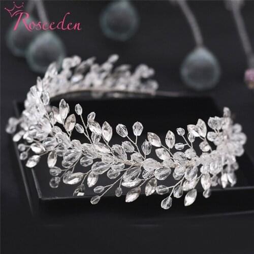 New Design Wedding Tiara Vintage Handmade Bride Headband Bridal Headpiece Jewelry RE4130