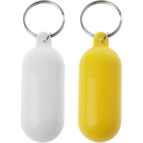 Swimming Drifting Beach Yellow Floating Keychain Swimming Marine Sail Key Float Rings Floating Foam Ellipse Key Chain