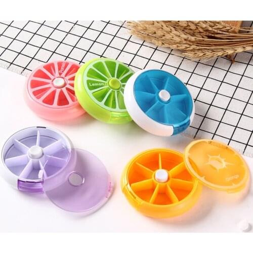 Pill Box Cases Splitters Medication Organizer Weekly Pillbox Pink Pills Container Tablet Storage 7 Days Drugs Box Smfcare Tablet