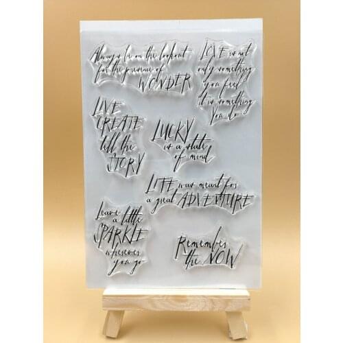Commonly used words Transparent Clear Silicone Stamp/Seal for DIY scrapbooking/English words stamp