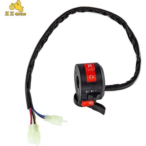 Motorcycle 22mm Handlebar Control Switch Mount Warning Light Turn Signal Horn Lgnition Start Kill Overtaking Buttons Model B