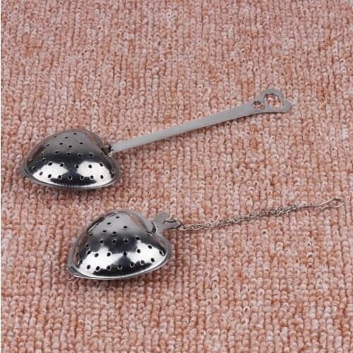 4.3cm Dia Heart Shaped Tea Strainers Stainless Steel Infuser Adjustable Herb Loose Leaf Filter Tea Bags LX5002