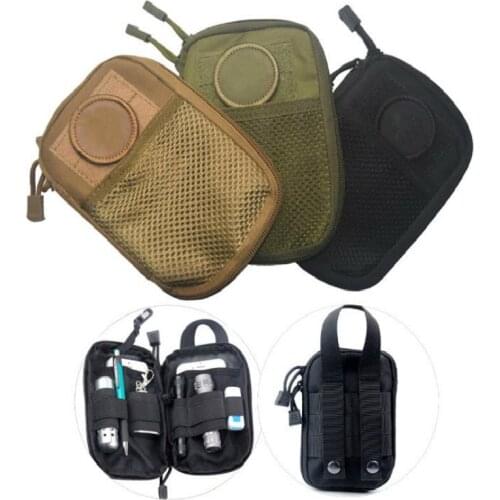 EDC Survival Waterproof Nylon Tactical Molle System Waist Bag Travel Medical Military First Aid Kit Sling Pouch Durable