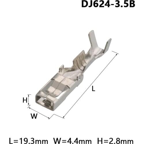 2000 pcs H62 brass tinned 3.5mm automotive terminal Automotive connector female terminal DJ624-3.5B